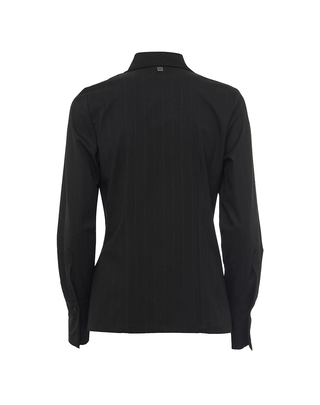 CAMICIA DONNA GESSATA CON MAXI COLLO - NERO C134PI MA001 MANILA GRACE 