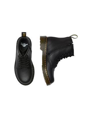 STIVALETTI STRINGATI JUNIOR " 1460 SOFT " IN PELLE NERO 15382001 BLACK DR.MARTENS 