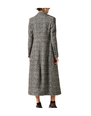 CAPPOTTO DONNA DOPPIO PETTO - FANTASIA BIANCO NERO K166AQ- MA001 MANILA GRACE 