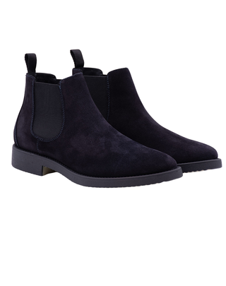 STIVALETTO UOMO CHELSEA SCAMOSCIATO - BLU