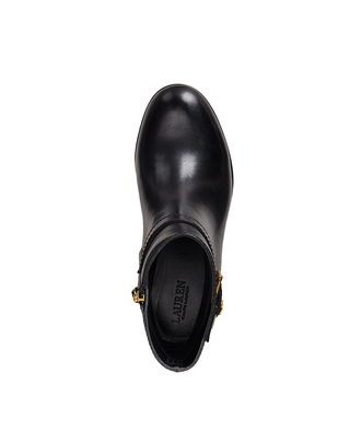 STIVALETTI DONNA IN PELLE " BROOKE II " - NERO 802967768 001 RALPH LAUREN 