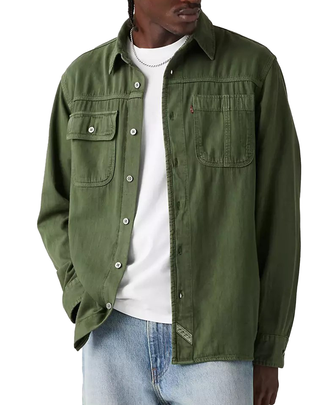 CAMICIA UOMO OVER SIZE " AUBURN " - VERDE