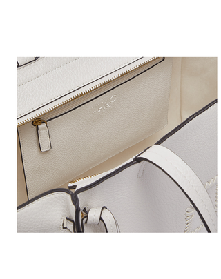 BORSA GRANDE IN SIMIL PELLE CON LOGO INTRECCIATO - PANNA AA6080E1109 X0459 LIU JO 