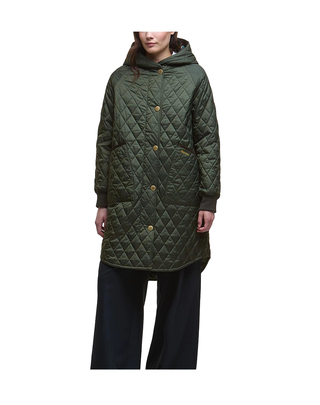 GIACCA DONNA "HILARY" TRAPUNTATA- VERDE LQU1838 OL74 BARBOUR 