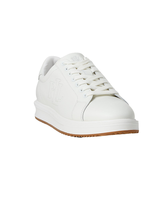 SNEAKERS DONNA " AINSLEY " IN PELLE - BIANCA 802959228 001 RALPH LAUREN 