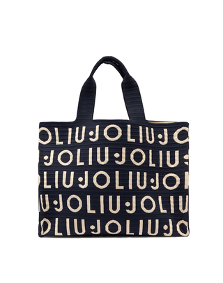 BORSA GRANDE IN MAGLIA BLU SCURO TOTAL LOGO 2A6026M0300 94111 LIU JO 