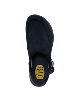 SANDALO DONNA CON PLATFORM " DELRAY CLOG SUEDE " - NERO 44259 1 HEY DUDE 