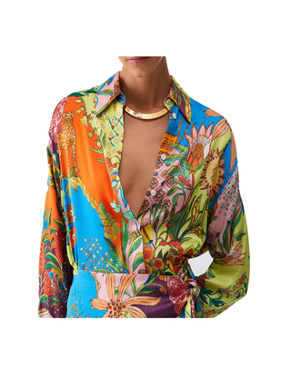CAMICIA FANTASIA IN RASO STAMPATO WA6485T471A P9363 LIU JO 