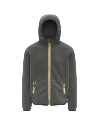 GIUBBINO UOMO JACK SHERPA POLAR REVERSIBILE - GREEN BLACKISH K3132NW b2n K-WAY 