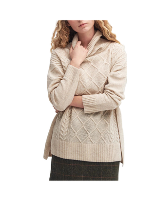 MAGLIONE DONNA " BURNE CAPE " - LATTE LKN1261 ST53 BARBOUR 