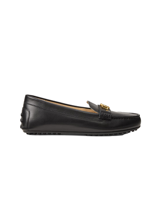 MOCASSINO DONNA BARNSBURY IN CUOIO - NERO 802P09040 001 RALPH LAUREN 