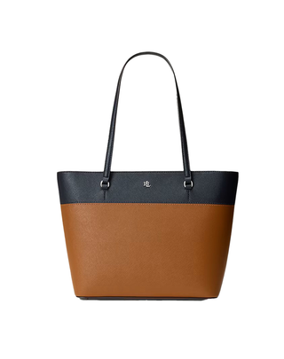 BORSA IN VERA PELLE " KARLY " - CUOIO NAVY 431934895 009 RALPH LAUREN 