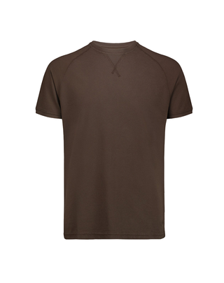 T-SHIRT UOMO "SALEM" IN PIQUET - DARK BROWN 1006 DB BL'KER 