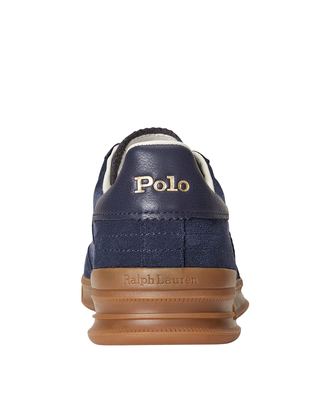 SNEAKERS UOMO " HERITAGE AERA " IN CAMOSCIO - BLU 809973707 002 RALPH LAUREN 