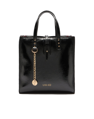 BORSA IN SIMIL PELLE EFFETTO GLOSSY - NERO AF5026E0452 22222 LIU JO 