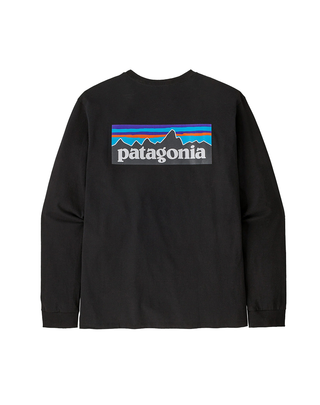 T-SHIRT UOMO MANICA LUNGA CON STAMPA POSTERIORE - NERO 38518 BLK PATAGONIA 
