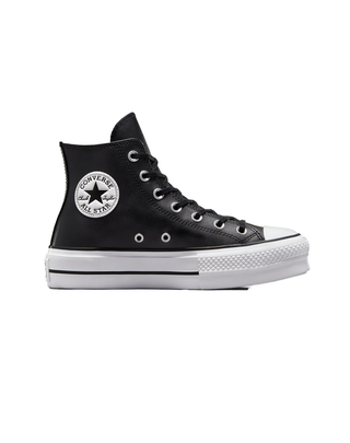 SNEAKERS ALTA ALLA CAVIGLIA IN PELLE - NERO 561675C BLACK CONVERSE 