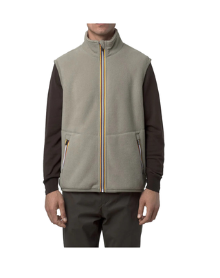 GILET UOMO YANNICK SHERPA POLAR DOUBLE - VERDE CHIARO K3132QW B35 K-WAY 