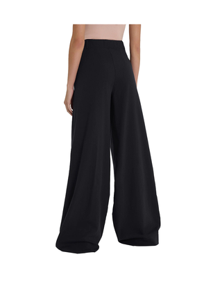 PANTALONE PALAZZO CON PINCES IN TESSUTO SUPER NATURAL - NERO DP79PA 020 RAGNO 