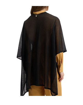 PONCHO IN MAGLIA LUREX - NERO