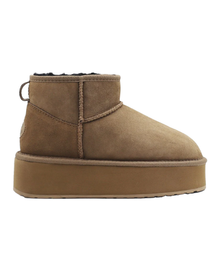 STIVALETTO DONNA STINGER MICRO FLATFORM - BEIGE/NERO W13082 CORIANDER EMU 