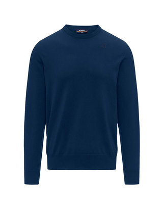 MAGLIONE UOMO "SEBASTIEN COTTON PS" -  BLUE DK DENIM K4122YW H13 K-WAY 