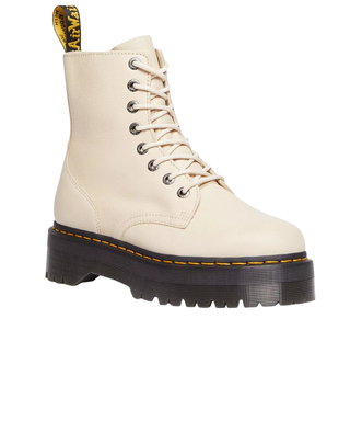 Stivali Platform "Jadon 3" In Pelle Pisa Donna - Beige 26378292 BEI DR.MARTENS 