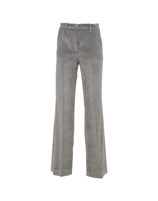 PANTALONE FLARE IN VELLUTO A COSTA - GRIGIO CHIARO P093PU MG826 MANILA GRACE 