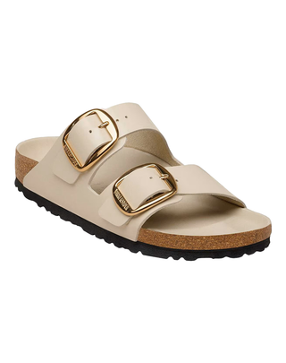 ARIZONA IN PELLE VERNICE A FIBBIA GRANDE - AVORIO 1031873-S HEX SHINE OYSTER BIRKENSTOCK 