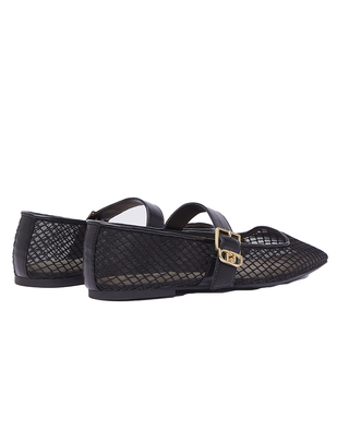 BALLERINA IN RETE CON CINTURINO - NERO SA6147TX 22222 LIU JO SHOES 