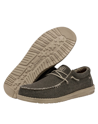 SCARPE UOMO IN TESSUTO " WALLY BRAIDED " - ARMY