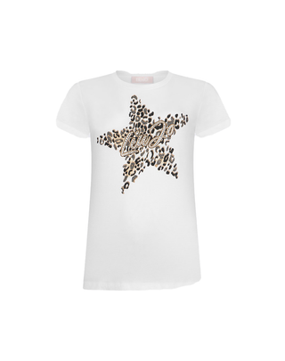 T-SHIRT CON STAMPA STELLA - BIANCO WA6493JS923 P9656 LIU JO 