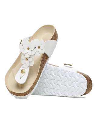 INFRADITO IN PELLE GIZEH FLOWER - BIANCO 1026686-N WHITE BIRKENSTOCK 
