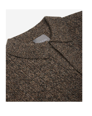 MAGLIONE UOMO A POLO IN LANA LAMBSWOOL - CACAO A31420EN00\C 290 at.P.CO 