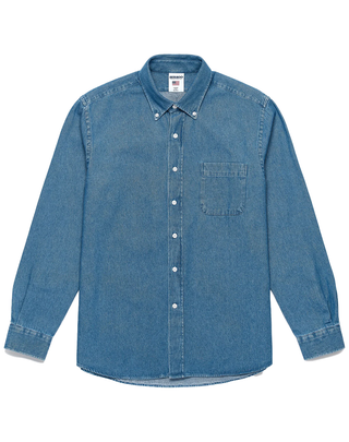 CAMICIA UOMO BUTTON-DOWN "MERCER" - BLUE INDIGO 74112WW 732 SEBAGO 