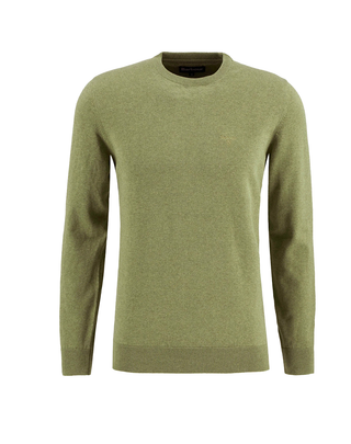 MAGLIONE UOMO IN COTONE PIMA - LAUREL GREEN MKN0932 GN34 BARBOUR 