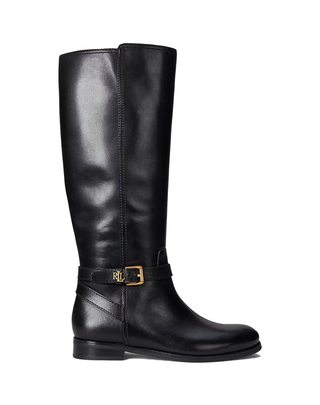 STIVALI DONNA ALTI IN VERA PELLE " BROOKE II " - NERO 802967769 001 RALPH LAUREN 