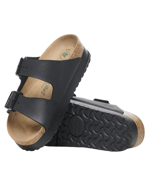 SANDALO "ARIZONA PAP FLEX PLATFORM" IN BIRKO-FLOR / NERO 1027395 BLACK BIRKENSTOCK 
