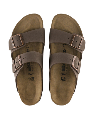 SANDALO ARIZONA PIANTA STRETTA IN BIRKO-FLOR NUBUCK - MOCCA 0151183 MOCCA BIRKENSTOCK 