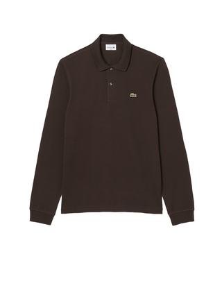 POLO UOMO " L.12.12" MANICA LUNGA IN PIQUE' DI COTONE - MARRONE L1312 SKB LACOSTE 