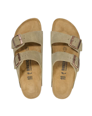 SANDALO UNISEX "ARIZONA " PELLE SCAMOSCIATA PIANTA STRETTA - TAUPE 0051463 TAUPE BIRKENSTOCK 