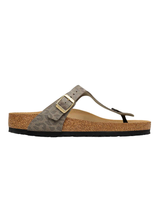 INFRADITO GIZEH IN SIMIL PELLE STAMPA MACULA 1032026-N LEO GRAY TAUPE BIRKENSTOCK 