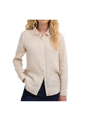 CAMICIA DONNA OVER IN PURO LINO " MARINE " - PINK STRIPE LSH1315 PI92 BARBOUR 
