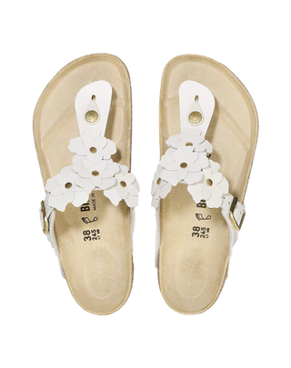 INFRADITO IN PELLE GIZEH FLOWER - BIANCO 1026686-N WHITE BIRKENSTOCK 