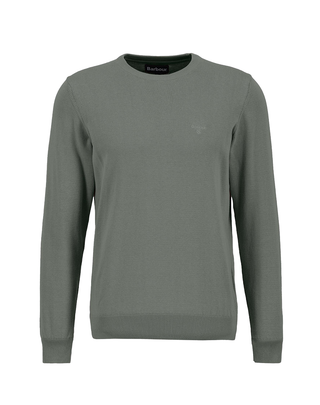 MAGLIONE UOMO IN COTONE PIMA - AGAVE GREEN MKN0932 GN49 BARBOUR 