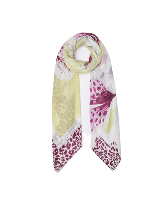 FOULARD 120X120 STAMPA ORCHIDEA - GIALLO 2A6050T2738 40636 LIU JO 