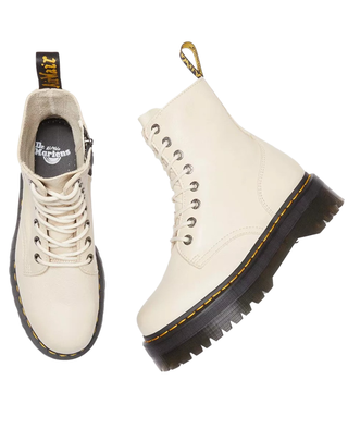 Stivali Platform "Jadon 3" In Pelle Pisa Donna - Beige 26378292 BEI DR.MARTENS 