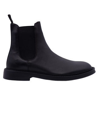 STIVALETTO UOMO CHELSEA " OREGON " IN PELLE - NERO