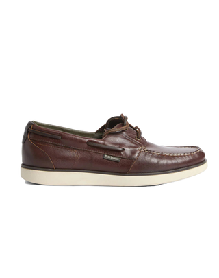 SCARPE DA BARCA UOMO IN PELLE " ROTHLEY " - DARK BROWN MFO0835 BR77 BARBOUR 