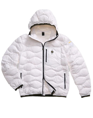 PIUMINO UOMO AD ONDE "WAVE" - BIANCO 25WBLUC03074 100 BLAUER 